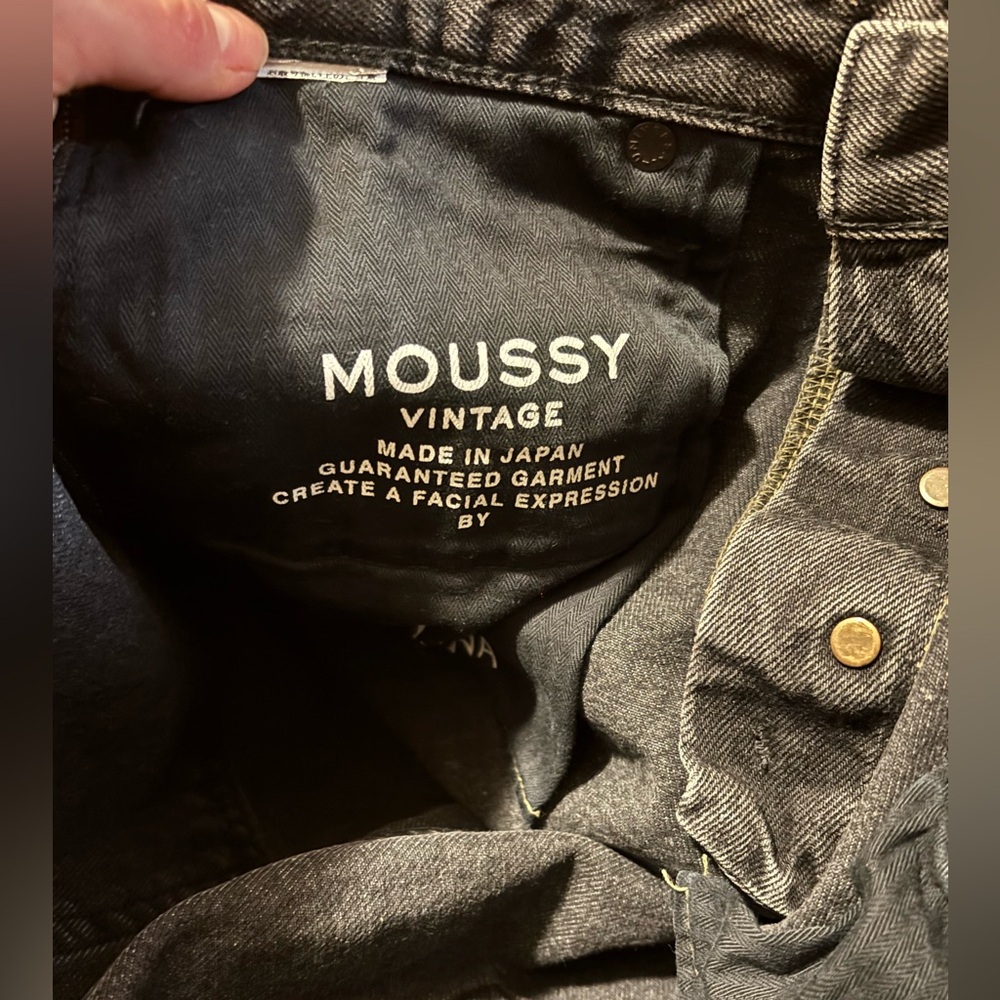 Moussy Vintage‎ | Ashleys Wide Straight Black Jeans Sz 28 - Picture 7 of 11